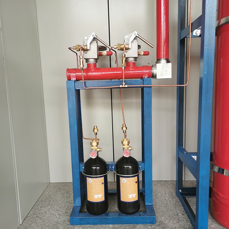 Internal pressure storage pipeline network type heptafluoropropane gas fire extinguishing system