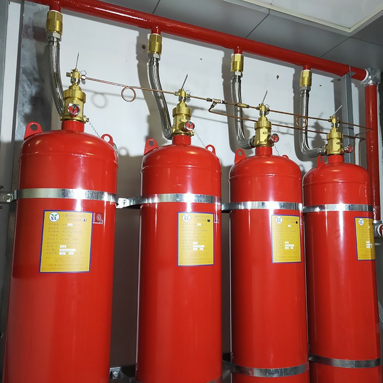 Internal pressure storage pipeline network type heptafluoropropane gas fire extinguishing system