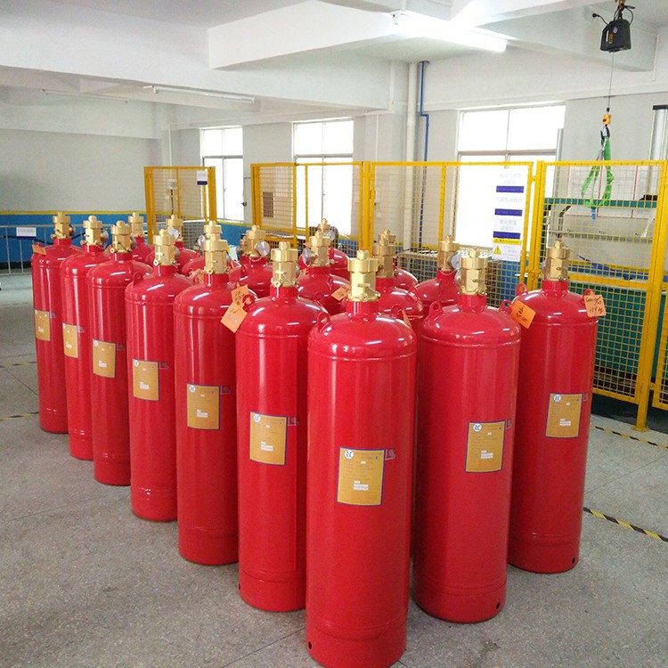 Internal pressure storage pipeline network type heptafluoropropane gas fire extinguishing system