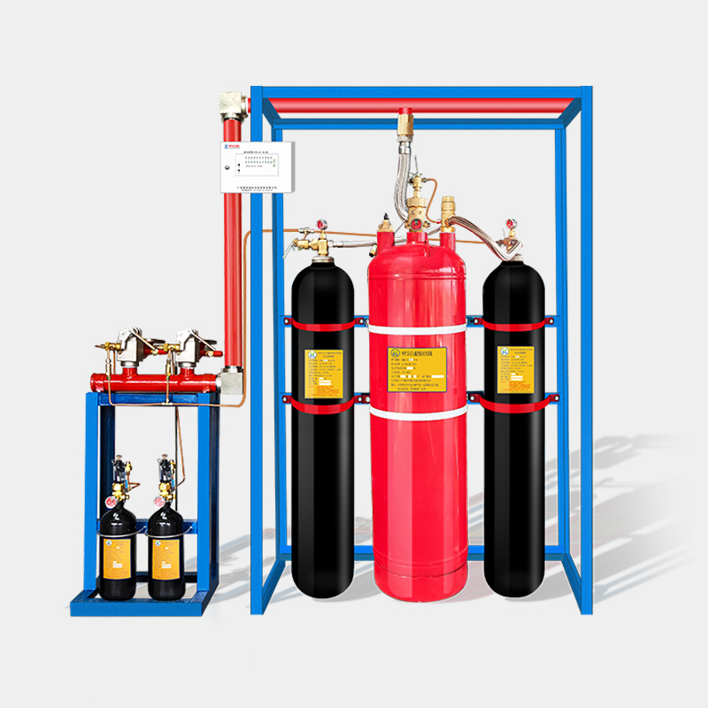 External pressure storage pipeline network type heptafluoropropane gas fire extinguishing system