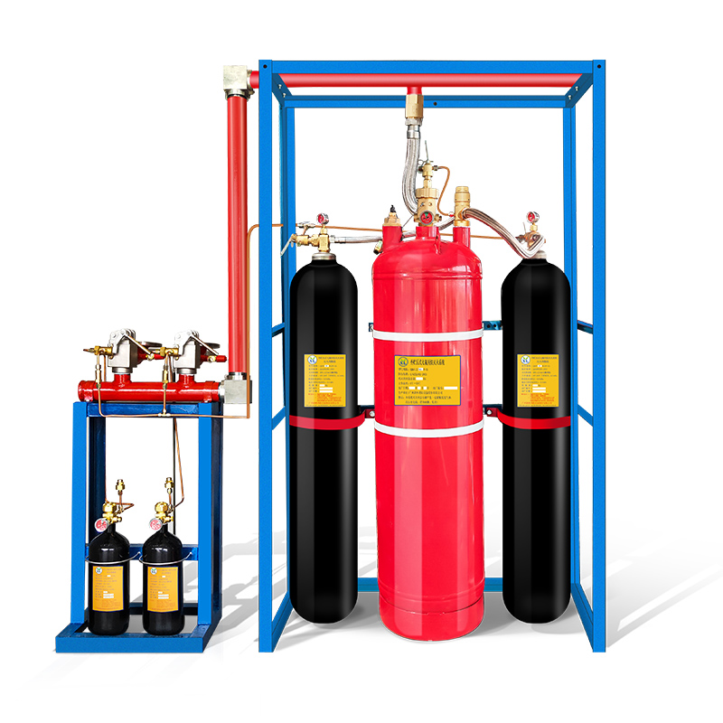 External pressure storage pipeline network type heptafluoropropane gas fire extinguishing system