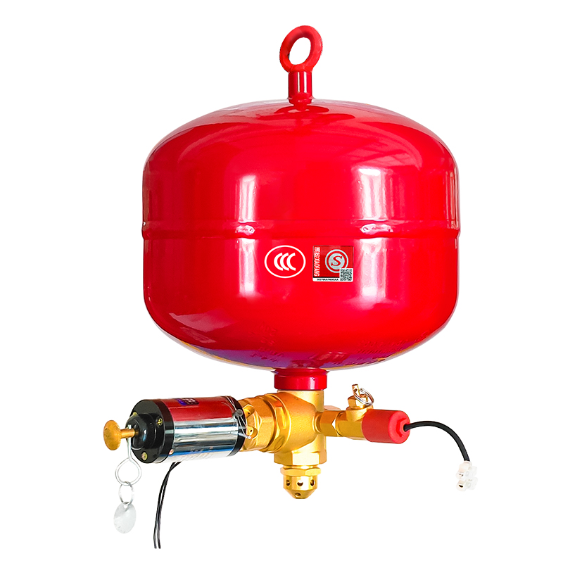 Electromagnetic suspension type heptafluoropropane fire extinguishing device