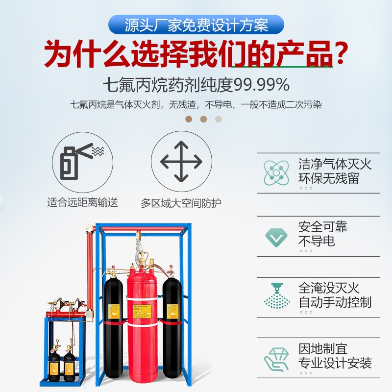 外贮压管网式七氟丙烷气体灭火系统